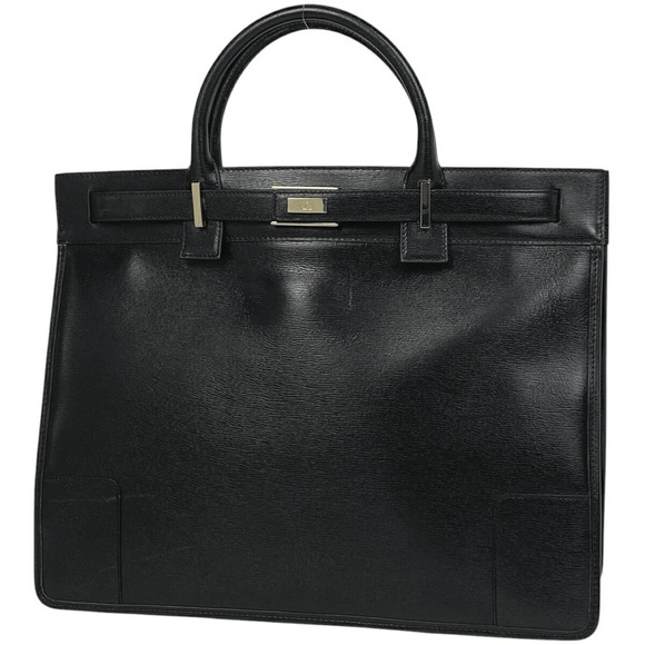 Gucci Briefcase Business Handbag Leather Bag Black - Picture 1 of 5